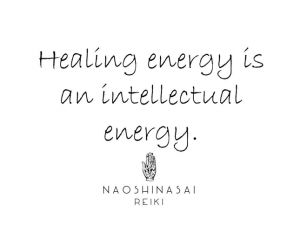 Healing energy is an intellectual energy